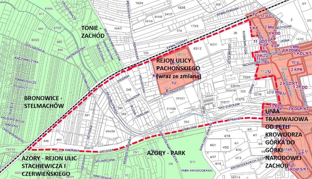 Rys. 7. Miejscowe plany zagospodarowania przestrzennego. 7.3. Plan województwa małopolskiego Zgodnie z przepisami ustawy o planowaniu i zagospodarowaniu przestrzennym art. 9 ust.