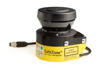 Skanery laserowe R SafeZone Mini 1 strefa Programowana rozdzielczość 8 m strefa ostrzegawcza 2 m strefa bezpieczeństwa Maksymalny kąt skanowania 270º Napięcie zasilania 24 V DC Tolerancja ±20%