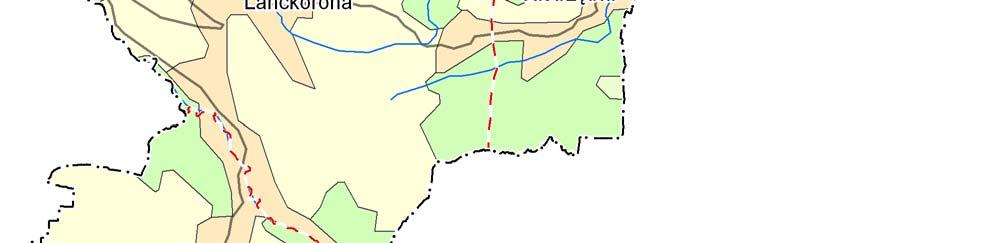 Zakres terenowy opracowania obejmuje teren gminy Lanckorona, o powierzchni 40,4 km 2.