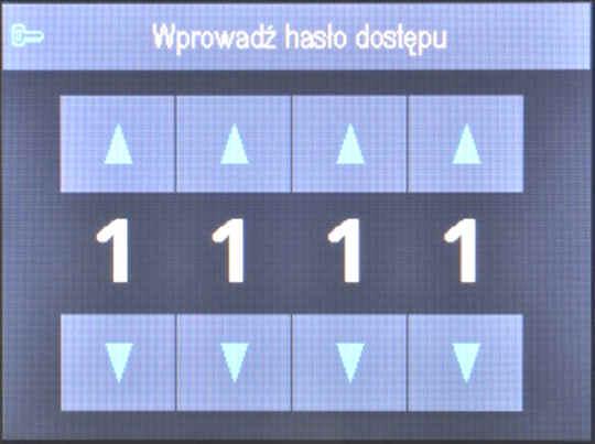 Z klawiatury foliowej i ekranu dotykowego umieszczonego na panelu przednim urządzenia: - z trybu wyświetlania pomiarów wejść w Menu Główne (przycisk [SET]).