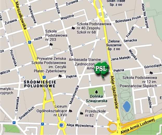 Numer 97 Nowy adres siedziby PSL Str. 15 Uprzejmie zawiadamiamy, Ŝe z dniem 3 czerwca 2013 r. zmieniliśmy adres siedziby Polskiego Stronnictwa Ludowego.