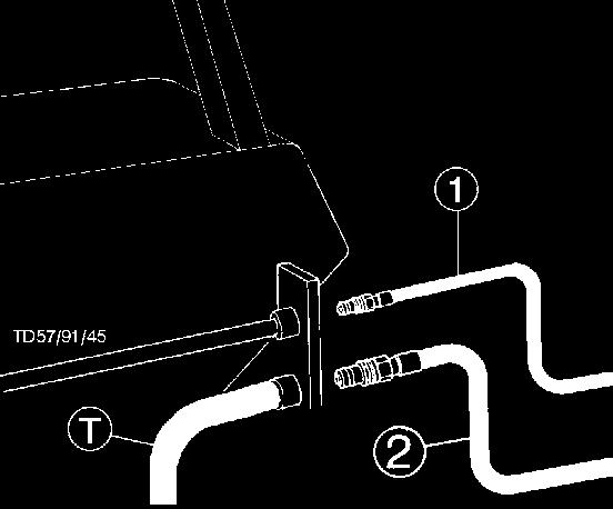 PIERWSZY MONTAØ NA CI GNIKU Przy πcza hydrauliczne Pod πczenie wíøy hyraulicznych Prosty mechanizm sterujπcy W przypadku, gdy ciπgnik posiada tylko prosty zawûr sterowniczy, konieczne jest
