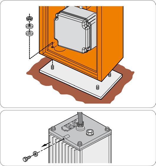 INSTALACJA MECHANICZNA Kiedy szlaban jest otwarty, sprężyna NIE MOŻE BYĆ ściśnięta.