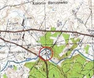 Jacek Radkowski i Jacek Wysocki Ryc. 3. Barczewko, st. 1. Lokalizacja grodziska na mapie w skali 1:25000 Fig. 3. Barczewko, site 1. Location of the stronghold on a 1:25,000 map Ryc. 4. Barczewko, st. 1. Numeryczny model terenu (źródło: geoportal.
