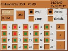 5 Komputer H-505 5.9.8 Ustawienia USO Funkcja ta pozwala na ustawienie wszystkich parametrów oprócz karty USO w trybie pracy jasno/ciemno, którą konfiguruje się w funkcji USI.