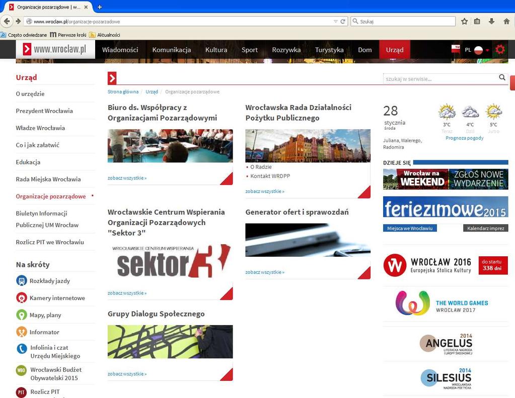 Rys. nr 14 III.3. Zostaw swój 1% we Wrocławiu Zostaw swój 1% we Wrocławiu! - to hasło akcji promocyjnej, którą w okresie luty kwiecień 2014 roku prowadziło Biuro ds.