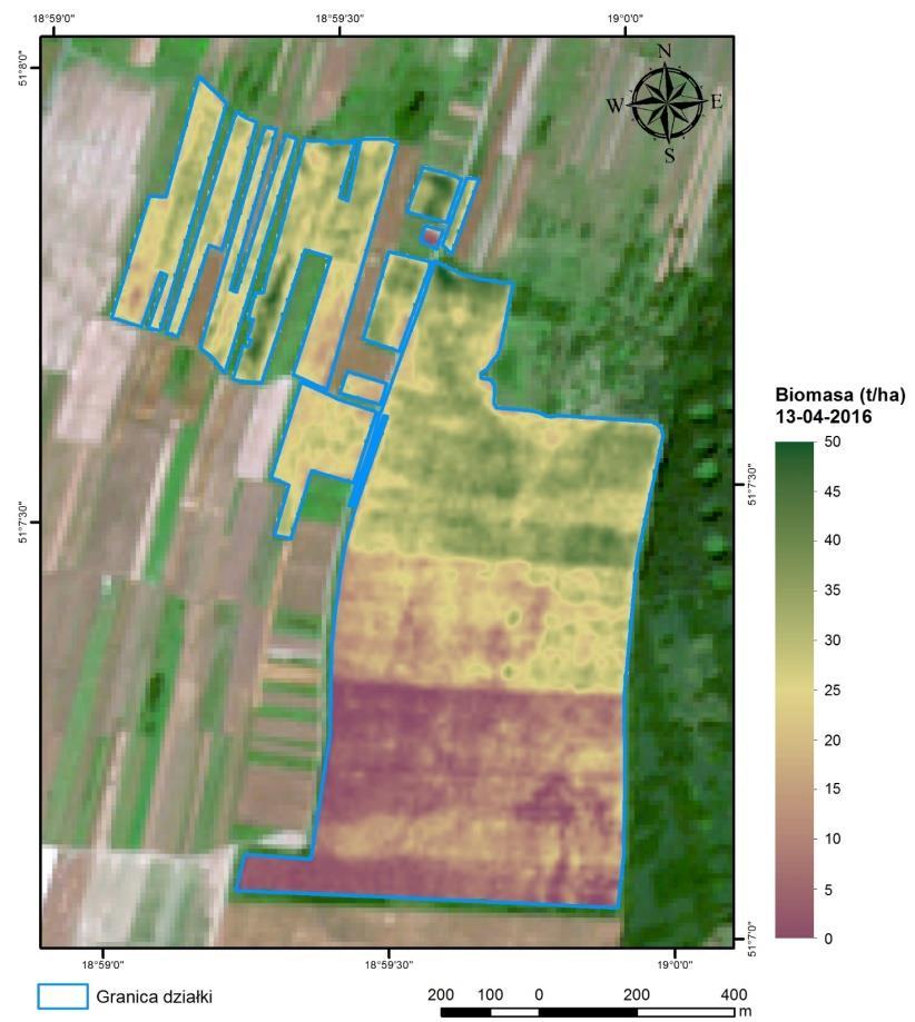 Mapa wysokości plantacji H