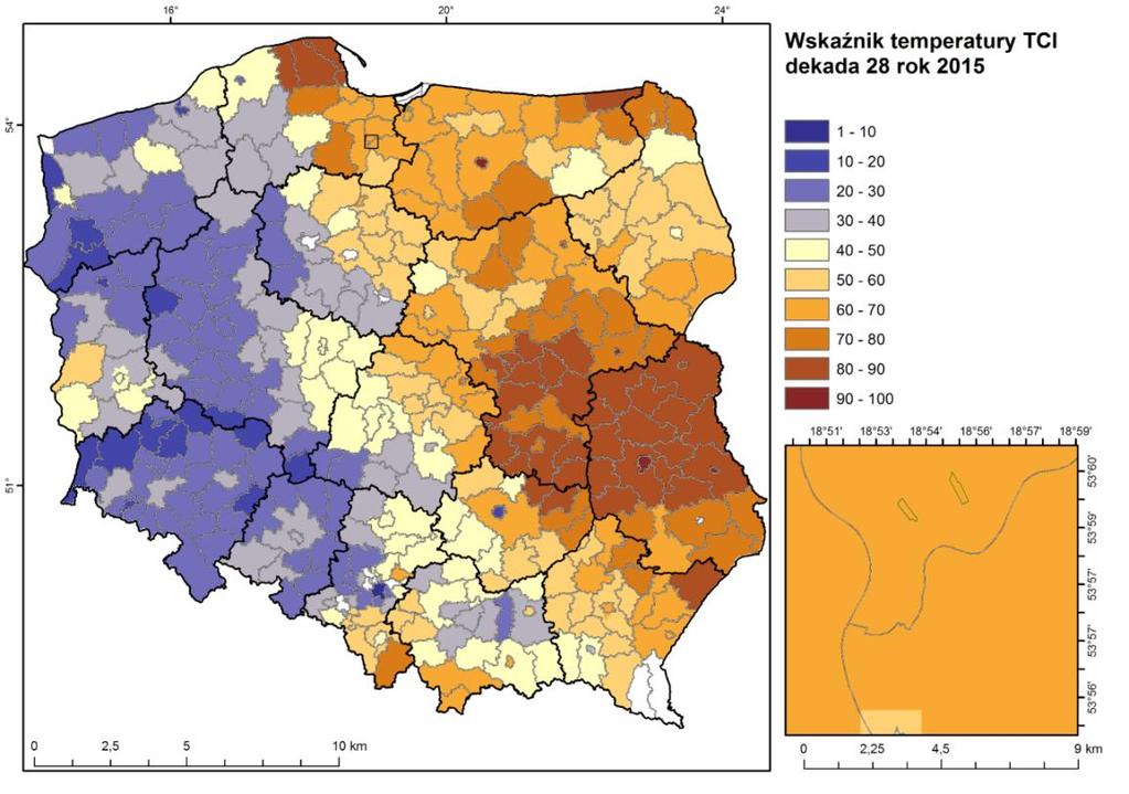 (km 2 ) Wkład nauki dla