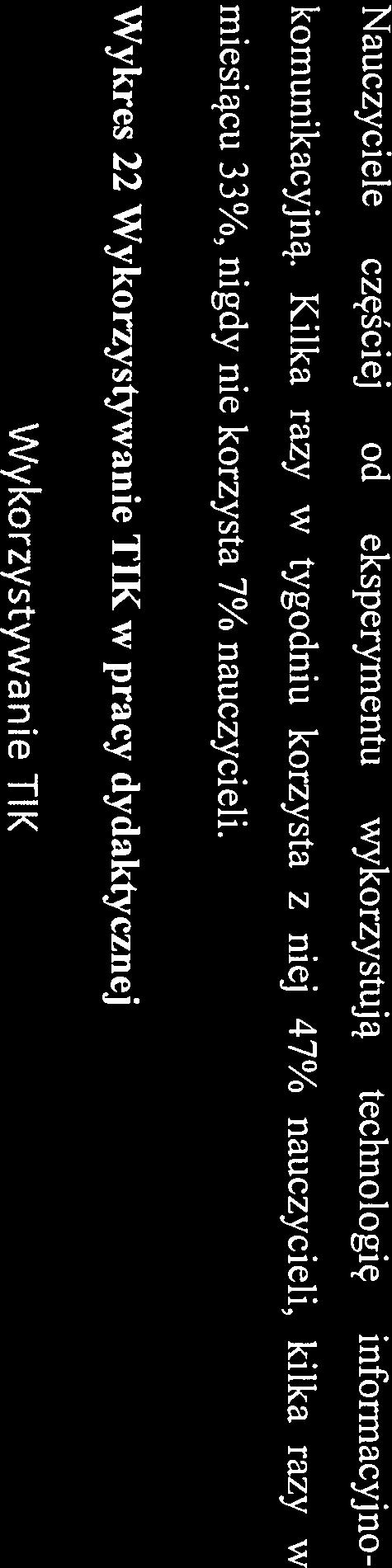 Nauczyciele częściej od eksperymentu wykorzystują technologię informacyjno komunikacyjną.