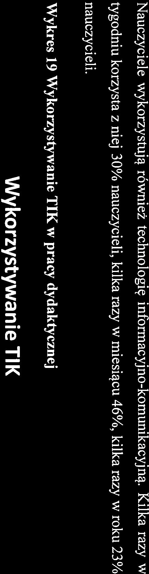 dotycy Nauczyciele wykorzystują również technologię informacyjno-komunikacyjną.