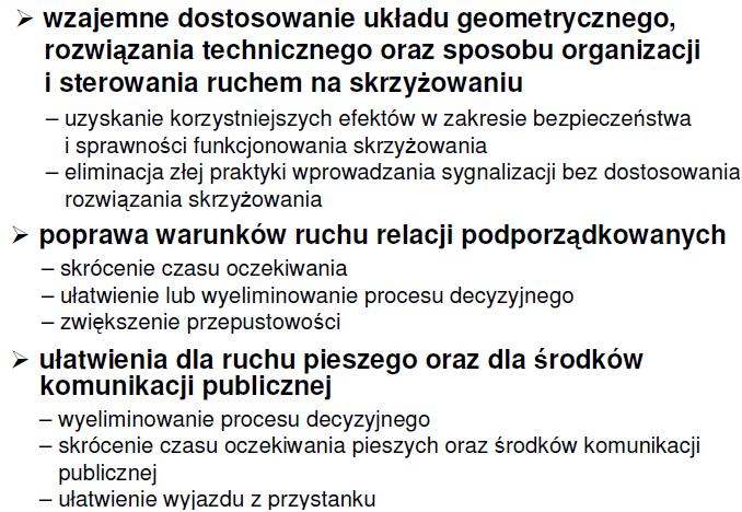 15 Wniosek Projektowanie skrzyżowania powinno