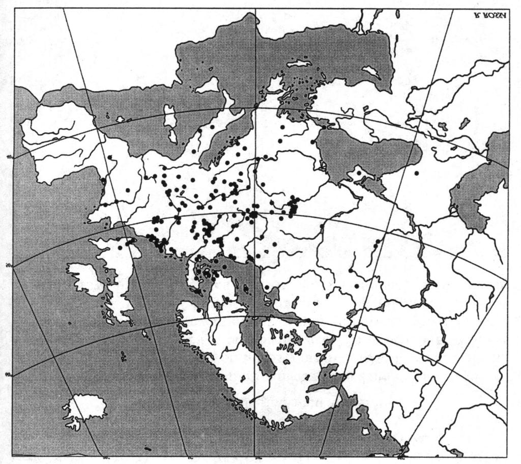 UWAGI O KISTNIKOWATYCH EUROPY 227 Ryc. 2. Rozsiedlenie Byturus ochraceus (SCRIBA) na terenie Europy Europy (według SPRIN- GER'a i GOODRICH'a 1986; uzupełnione przez autora). Fig. 2. European distribution of Byturus ochraceus (SCRIBA) (after SPRINGER & GOOD- RICH 1986; supplemented by the autor).