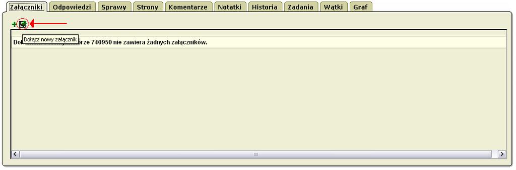Dodawanie załączników (wnioski) Jeżeli istnieje taka