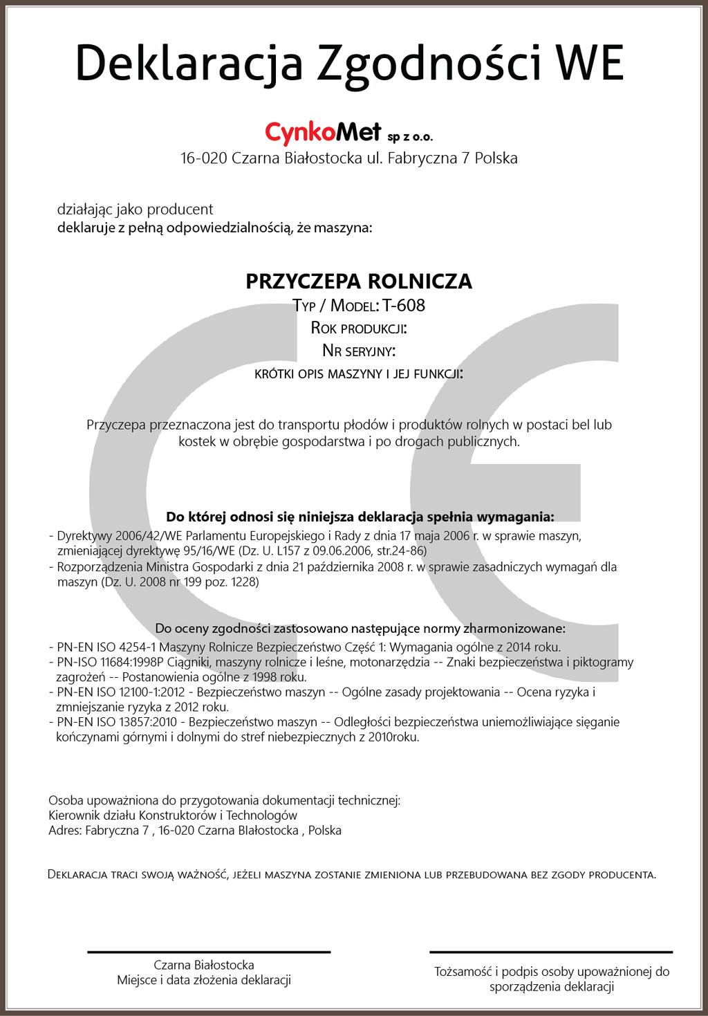 DEKLARACJA