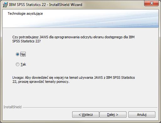 3. 6. W kolejnym kroku należy zdecydować czy pakiet IBM SPSS Statistics Essentials for Python ma zostać zainstalowany.