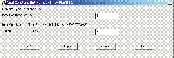 wybieramy Preprocessor --> Real Constants --> Add/Edit/Delete Klikamy