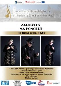 Czesław Niemen będzie bohaterem koncertu Czas jak rzeka, który odbędzie się w muszli koncertowej sannickiego parku w niedzielę, 13. lipca o 17.00.