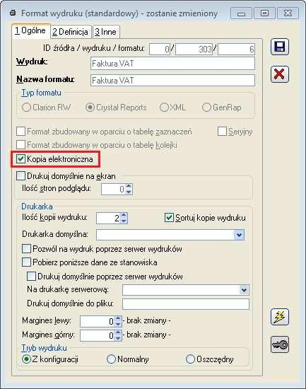 9.14 Czy wiesz, że w systemie Comarch CDN XL istnieje możliwość zapisywania wydruków dokumentów w formie elektronicznej? (Comarch CDNXL 10.5) Kopie elektroniczne wydruków Od wersji 10.