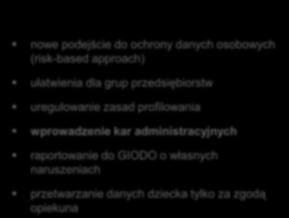 wprowadzenie kar administracyjnych raportowanie do GIODO o własnych naruszeniach