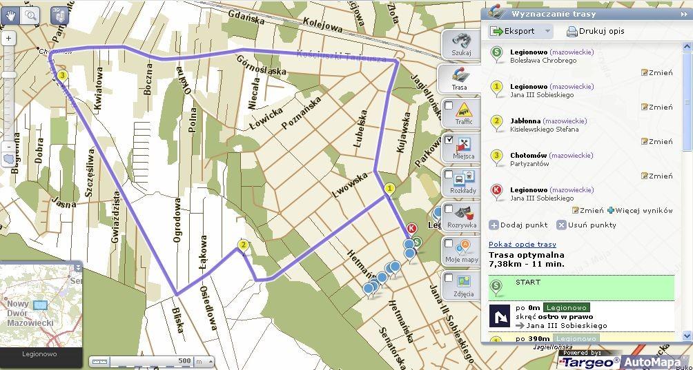 Propozycje tras rowerowych od mieszkańców (do 10 km) 1. Legionowo Chotomów w godzinkę w lewo w ul. Parkową w prawo w ul. Kisielewskiego do ul. Chotomowskiej ul. Chotomowską do Chotomowa w prawo w ul.