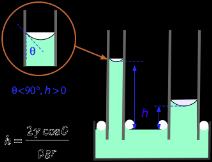 h = wysokość słupa cieczy (m) σ = napięcie powierzchniowe (N/m) θ = kąt kontaktu (radians) ρ = gęstość cieczy (kg/m 3 ) g = przyśpieszenie ziemskie (ms 2 ) r = promień kapilary (m) Kinetyka Zad. 17.