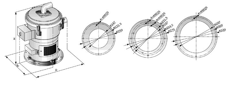 420x285x360 6 1,5 1,5 SHR-12U 12 470x315x400 7 1,5 1,5 SHR-24U 24 690x315x400 9 2 2 SHR-36U 36 930x315x400 11 2,5 2 SHR-48U 48