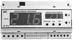 LB-472C instrukcja użytkownika 2 1 Opis Panel LB-472C jest sterownikiem temperatury zintegrowanym z precyzyjnym przetwornikiem pomiarowym.