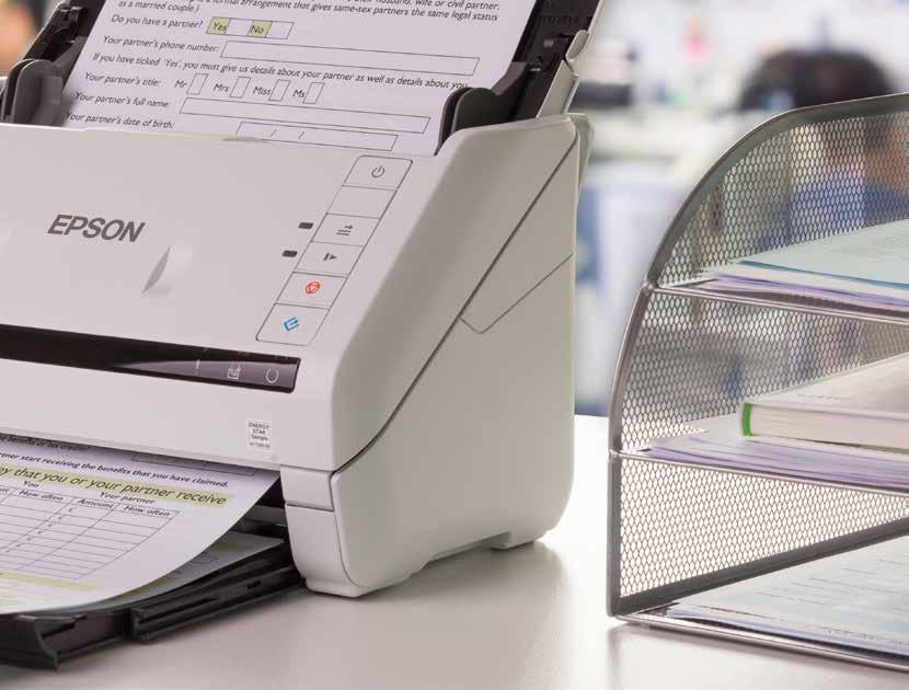 Zaawansowane rozwiązania do skanowania Epson Nasz dwuetapowy proces skanowania jest idealny do trudnych zadań wymagających wysokiej produktywności.
