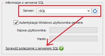 (rys. 8) Autentykacja Windows W sekcji Informacje o podmiocie z listy rozwijanej wybieramy podmiot, z którym