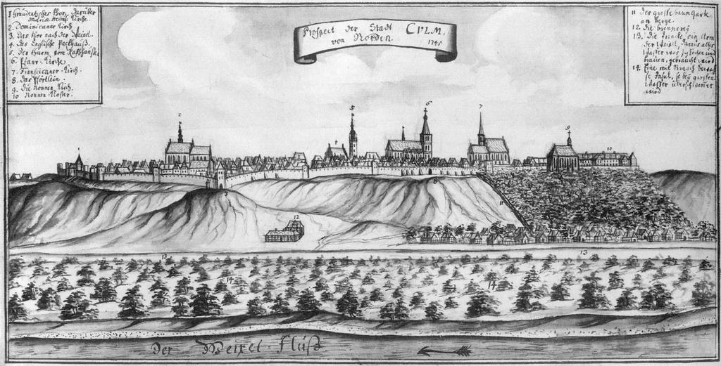 Dziennik Urzędowy Województwa Kujawsko-Pomorskiego 12 Poz. 1700 3.0. Charakterystyka dziedzictwa i krajobrazu kulturowego miasta Chełmno Panorama Chełmna według rysunku Georga Friedricha Steinera. 3.1. WAśNIEJSZE DATY ZWIĄZANE z CHEŁMNEM ok.