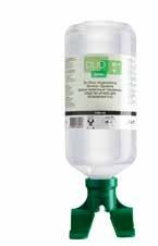 100 BUTELKA 2 X 500 ML, PIKTOGRAM, LUSTRO Sterylnie zamknięte butelki (płuczki) z roztworem do płukania oczu oraz uchwytem i piktogramem wraz z lustrem do powieszenia na ścianie.