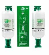 BUTELKA 2 X 1000 ML, PIKTOGRAM, LUSTRO Sterylnie zamknięte butelki (płuczki) z roztworem do płukania oczu oraz piktogramem do powieszenia na ścianie.