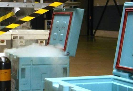przechowywania preparatów biologicznych. Temperatura przechowywania może sięgać nawet 190 C.