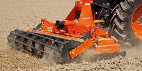 KUBOTA PH2000 KUBOTA PH3000 Bardzo mocne, samonośne wanny i specjanie utwardzane koła zębate gwarantują optymalną wydajność nawet w natrudniejszych warunkach.