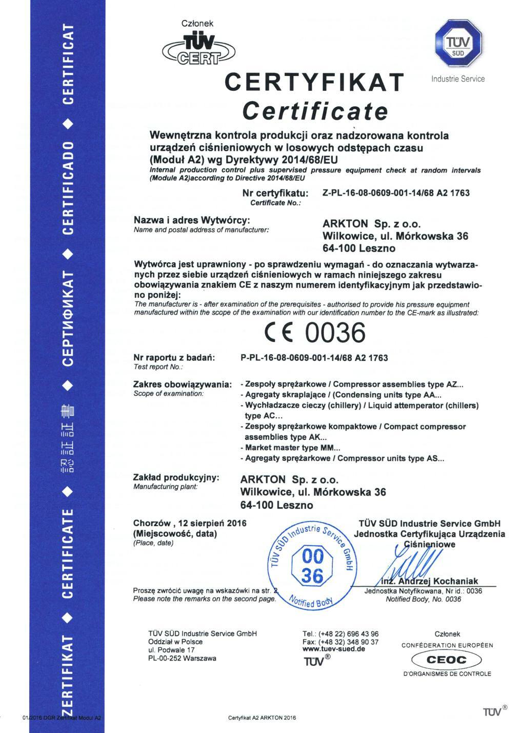 Certyfikat CE 20 www.