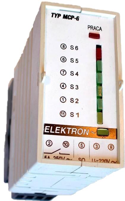 ELEKTRONICZNY CZUJNIK POZIOMU CIECZY Typ : MCP-6/1 : MCP-6/2 OBSŁUGI INSTRUKCJA Producent i dystrybutor : Przedsiębiorstwo Produkcyjno-Usługowe E L E K T R O N 65-154 Zielona Góra ul.