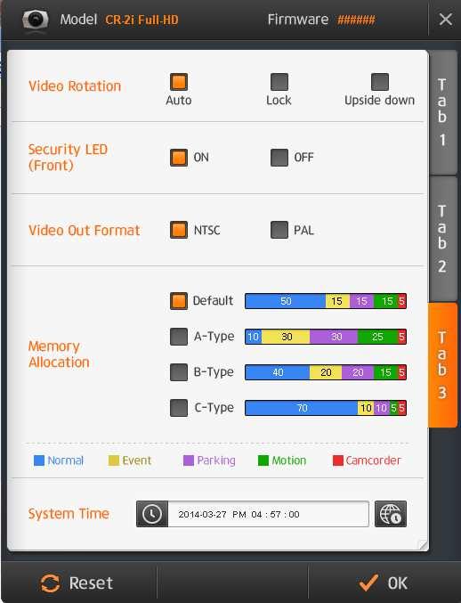 Zatwierdzanie zmian Ustawienia tabeli 3 Odwracanie obrazu o 180º Diody sygnalizacyjne LED wł./wył.