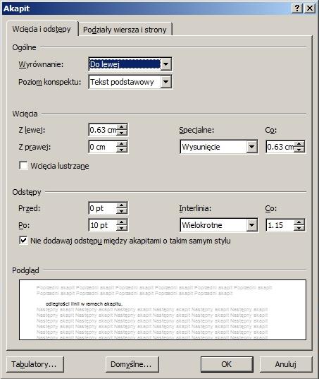 W ten prosty sposób można nałożyć styl na wybrany fragment tekstu. Wystarczy go tylko zaznaczyć i wybrać właściwe formatowanie.