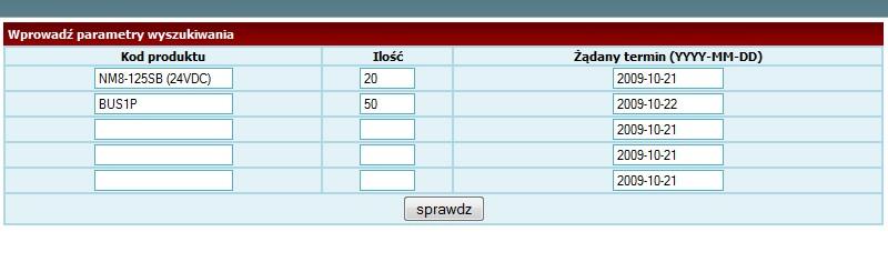 Do poprawnego sprawdzenia dostępności towaru potrzebny będzie nam DOKŁADNY Kod Produktu który jest unikalny w całym systemie.