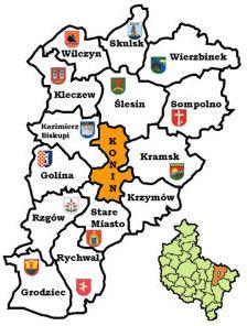 2.1. CHARAKTERYSTYKA POWIATU Powiat koniński położony jest w centralnej Polsce, we wschodniej części Wielkopolski. Zajmuje powierzchnię 1.