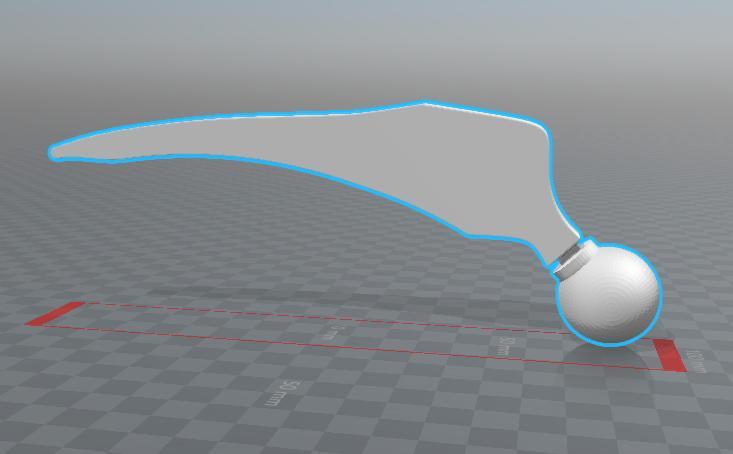 6.1 Model Do programu zaimportowano model trzpienia endoprotezy stawu biodrowego (File / Import ), wykonany w programie Autodesk Fusion 360. Model zapisano jako plik.