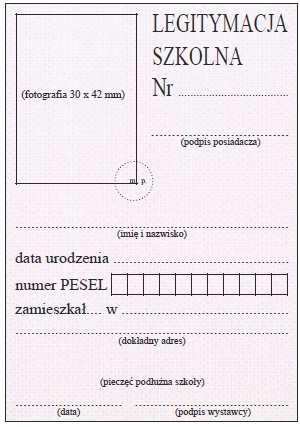 Wzór nr 19b do 17, 27 WZÓR LEGITYMACJI