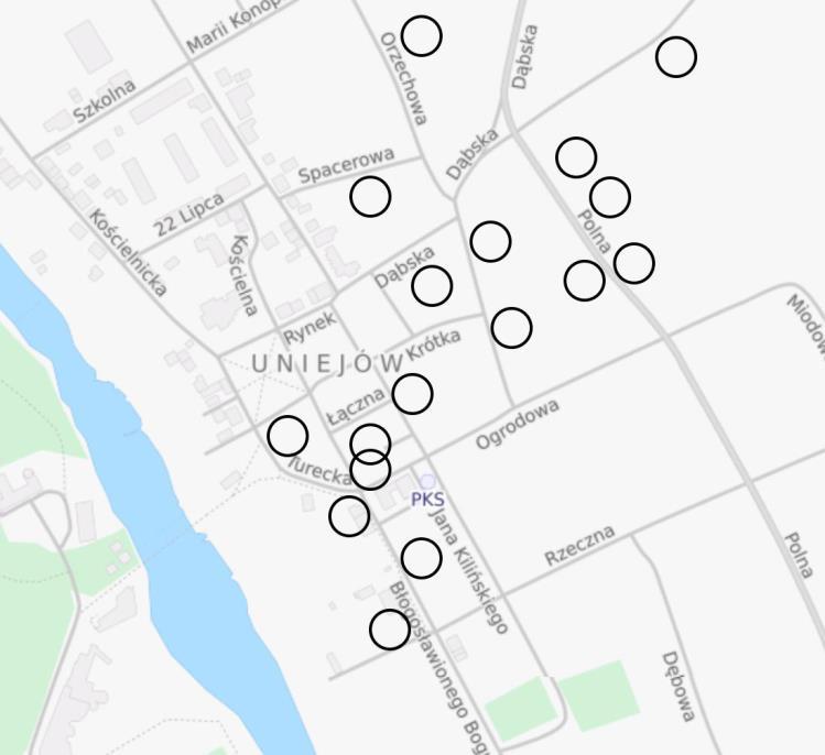 Szczególna koncentracja podmiotów gospodarczych widoczna jest także przy ulicy Bł. Bogumiła. Jest tutaj zlokalizowanych 20 podmiotów.