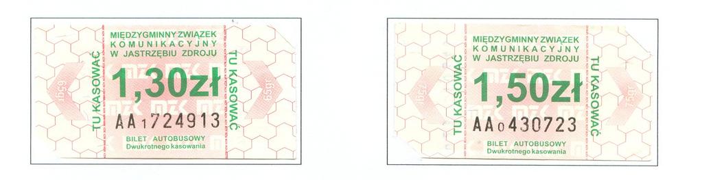 Znane serie: AA0, AA1, AA2, AA3, AA4, AA5, AA6 Bilet w cenie 1,40 zł.