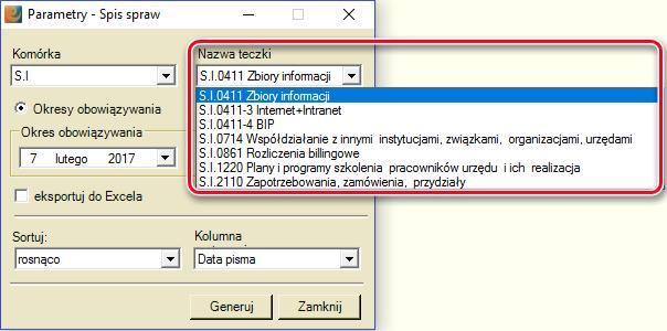 Poprawono błąd który powodował wyświetlanie nieaktywnych teczek, oraz dublowanie teczek.