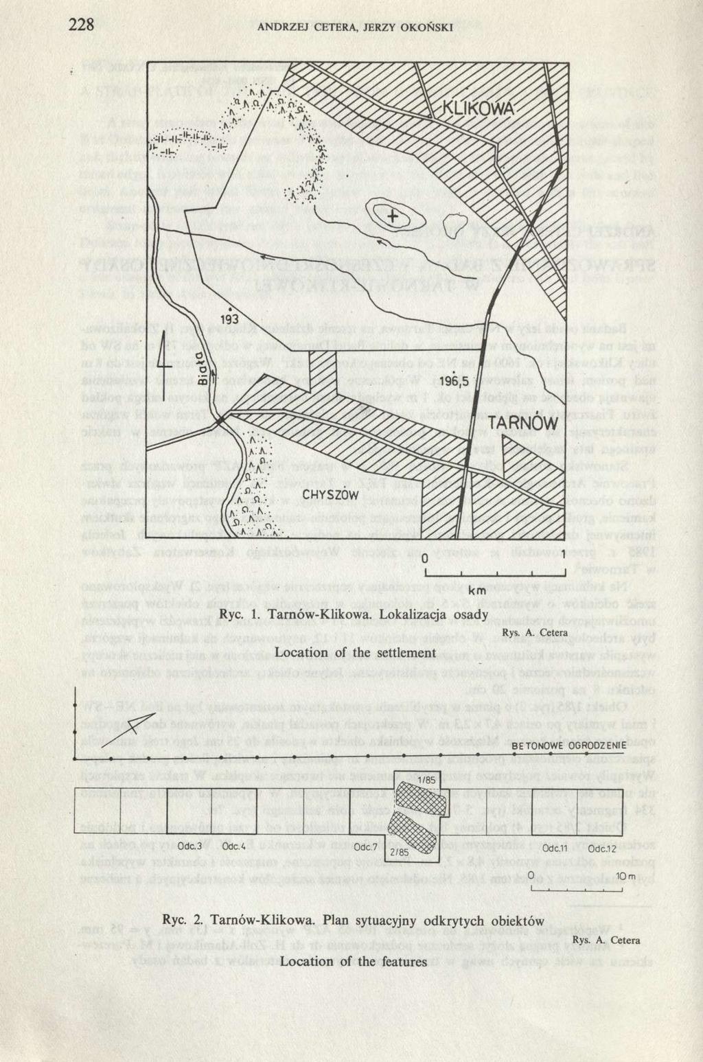228 ANDRZEJ CETERA, JERZY OKOŃSKI Ryc. 1. Tarnów-Klikowa.
