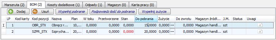 Status ). Praca na zleceniu produkcyjnym w trybie ręcznym Tryb ręczny używany jest wówczas, gdy potrzebna jest większa elastyczność w realizacji technologii, niż przy trybie automatycznym.