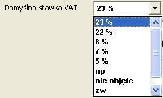 69.4.2.5. Stawka VAT "nie podlega" Od wersji 4 we wszystkich wydrukach stawka "nie objęte" została nazwana "nie podlega", a w programie wprowadzono dodatkową stawkę "np". 106 69.4.3.