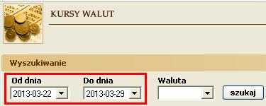 108 69.5.3. Pole 'nazwa' w słowniku nazw czynności W wersji 4 pole 'nazwa' w słowniku nazw czynności wydłużono z 50 do 255 znaków. 69.6. Kursy walut 69.6.1. Okno kursy walut domyślnie dla większej