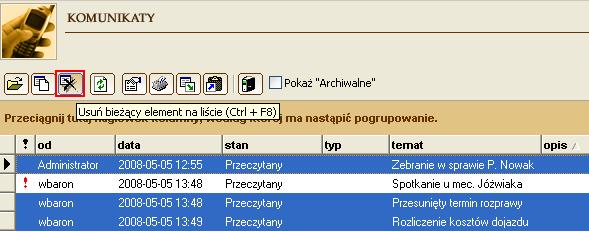 . Komunikaty 18